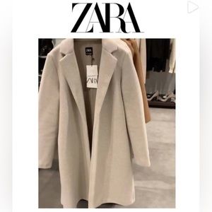 NWOT ZARA LAPEL OVERCOAT